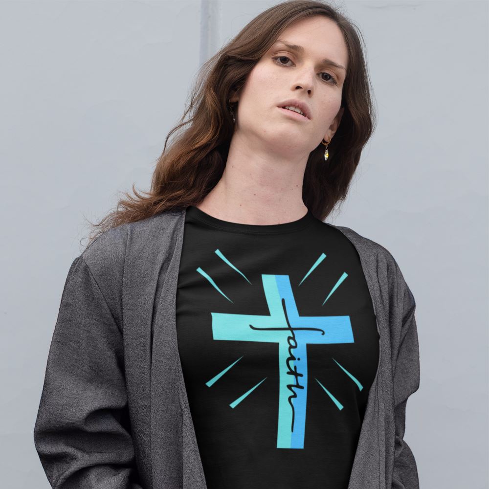 Faith Cross Shirt T-shirt Lord is Light