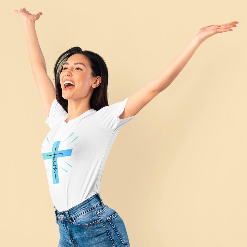 Faith Cross Shirt T-shirt Lord is Light