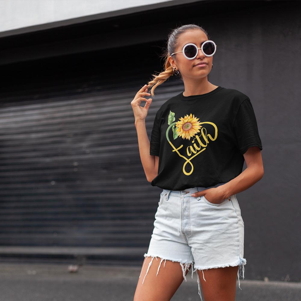 Faith Flower Shirt T-shirt Lord is Light