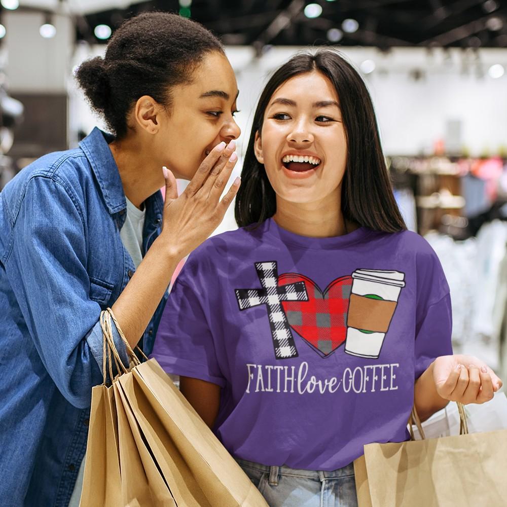 Faith Love Coffee Shirt T-shirt teelaunch