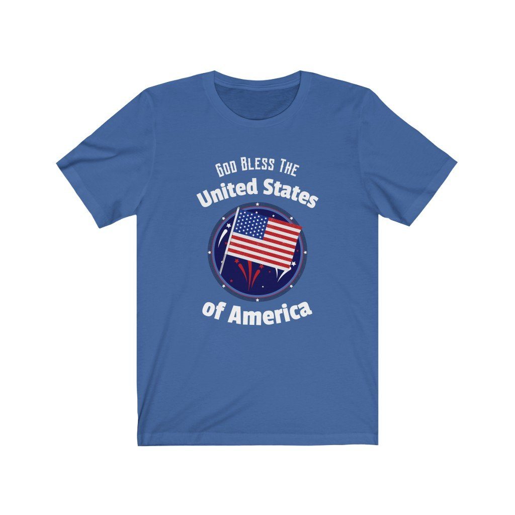 God Bless the United States of America Shirt T-Shirt Printify True Royal XS