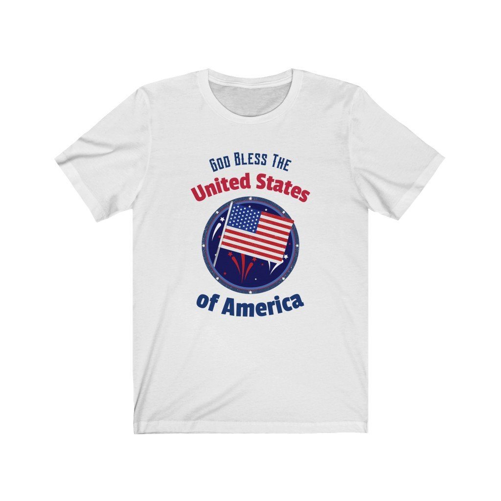 God Bless the United States of America Shirt T-Shirt Printify White XS