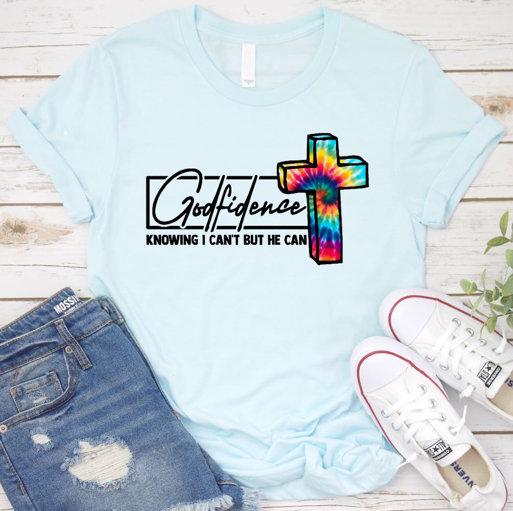 Godfidence Shirt T-shirt Lord is Light Ice Blue S