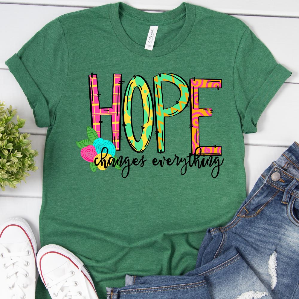 Hope Changes Everything Shirt T-shirt Lord is Light Kelly Green S