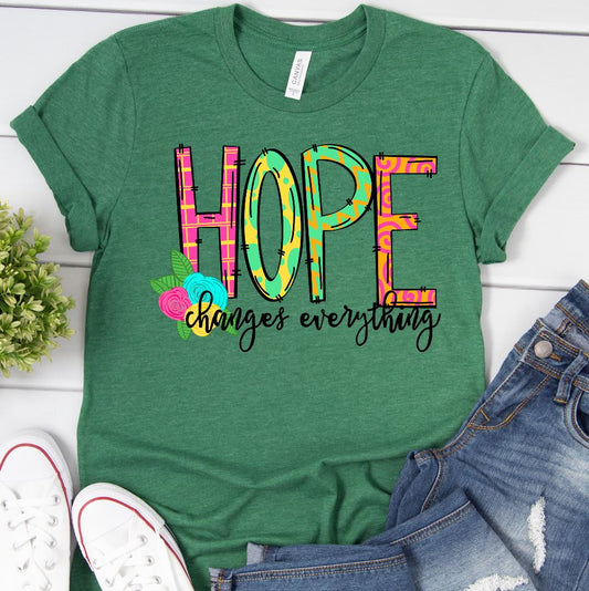 Hope Changes Everything Shirt T-shirt Lord is Light Kelly Green S