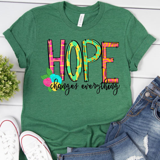 Hope Changes Everything Shirt T-shirt Lord is Light Kelly Green S 