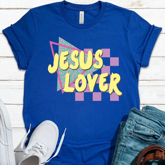 Jesus Lover Shirt T-shirt Lord is Light Royal Blue S 