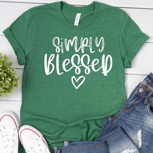 Simply Blessed Shirt T-shirt Lord is Light Kelly Green S