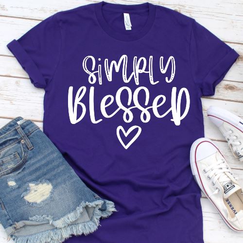 Simply Blessed Shirt T-shirt Lord is Light Purple S 