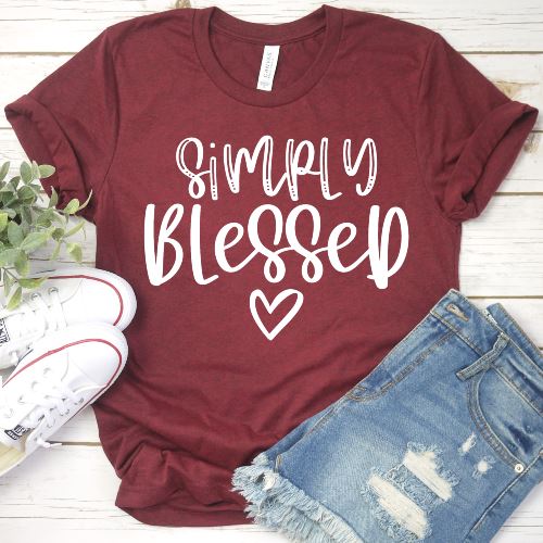 Simply Blessed Shirt T-shirt Lord is Light Red S