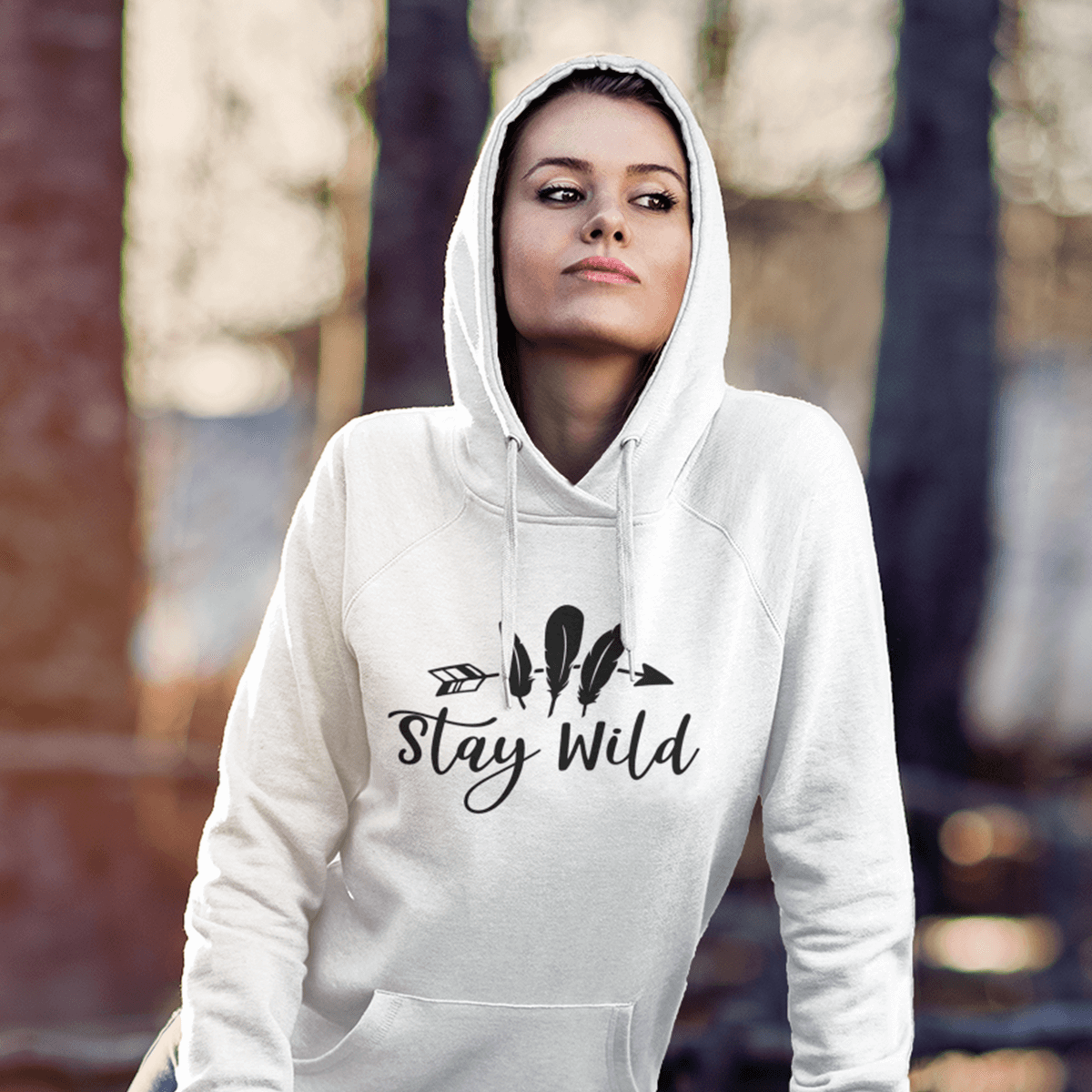 Stay Wild Women's Hoodie Heavy Sweatshirt
