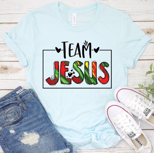 Team Jesus Shirt T-shirt Lord is Light Ice Blue S