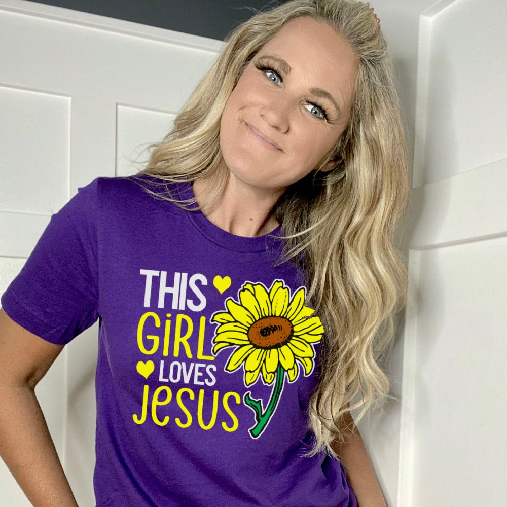 This Girl Loves Jesus Shirt T-shirt Lord is Light
