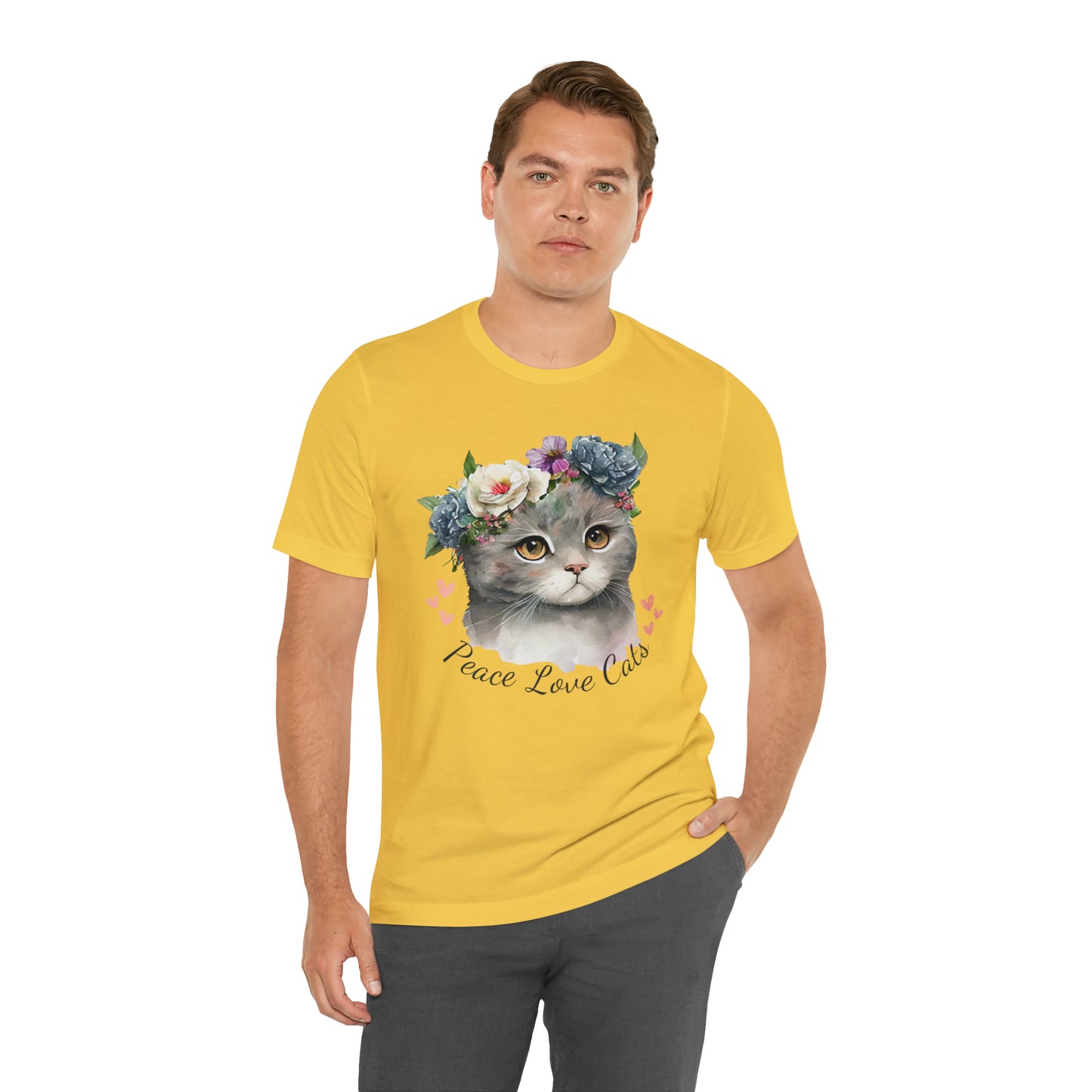 Peace Love Cats Flower Crown Shirt