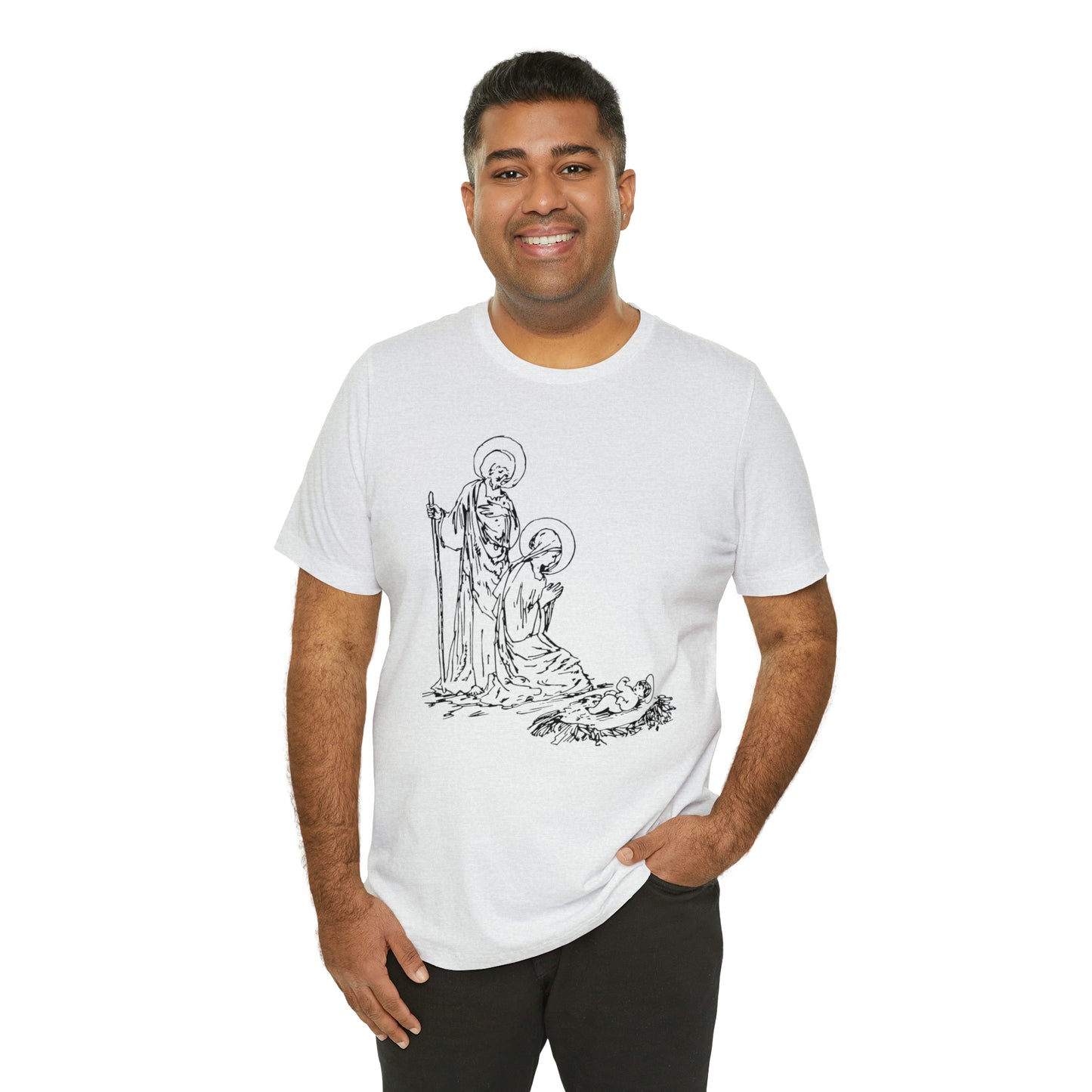 Baby Jesus, Mary, & Joseph Illustration Shirt