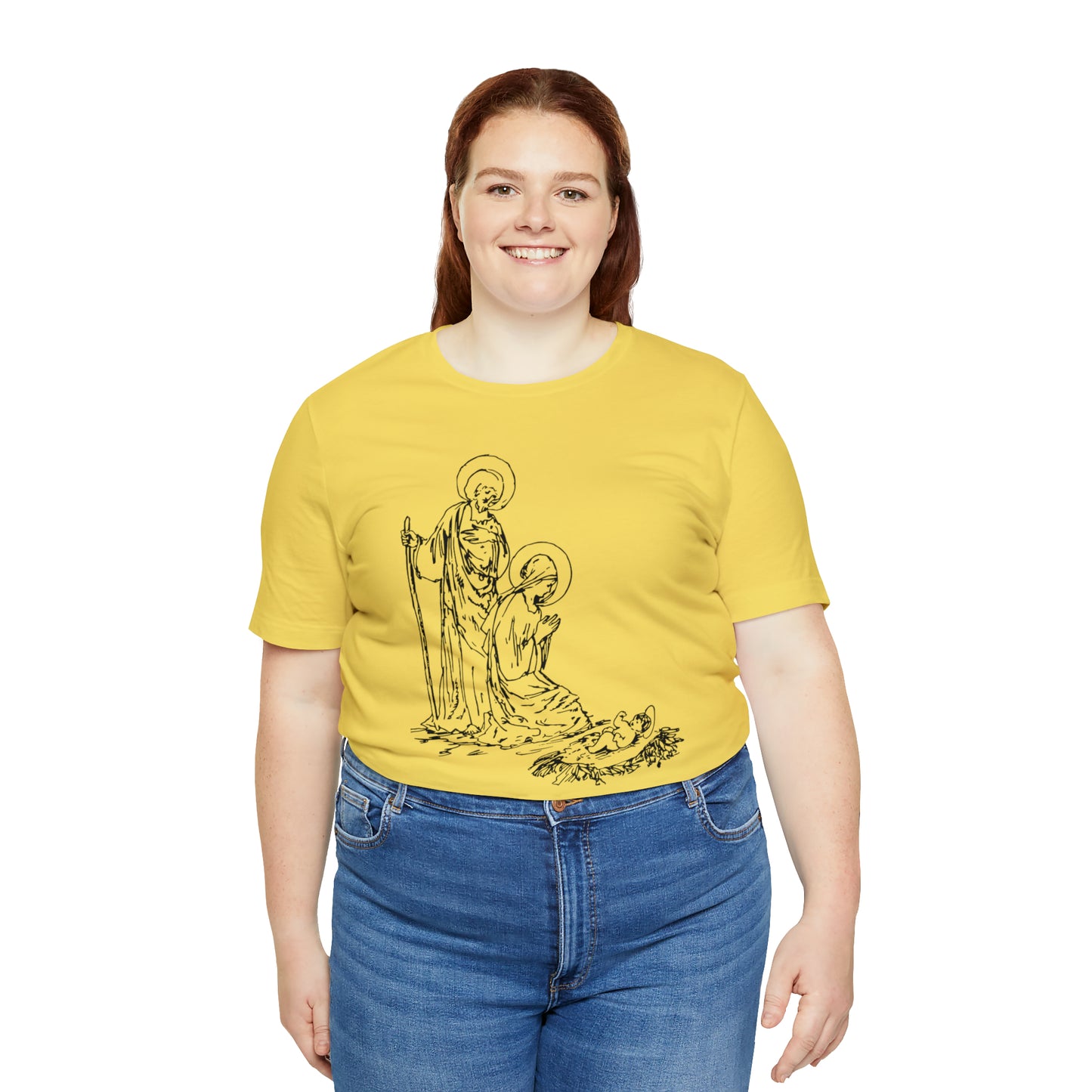 Baby Jesus, Mary, & Joseph Illustration Shirt