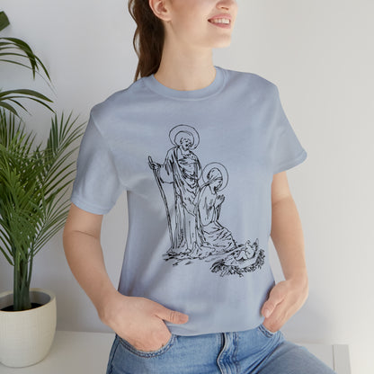 Baby Jesus, Mary, & Joseph Illustration Shirt