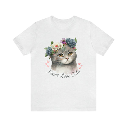 Peace Love Cats Flower Crown Shirt