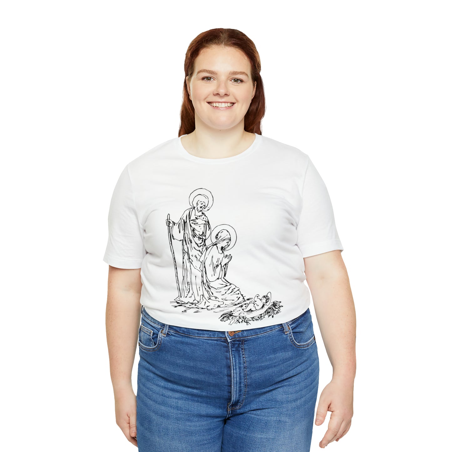 Baby Jesus, Mary, & Joseph Illustration Shirt