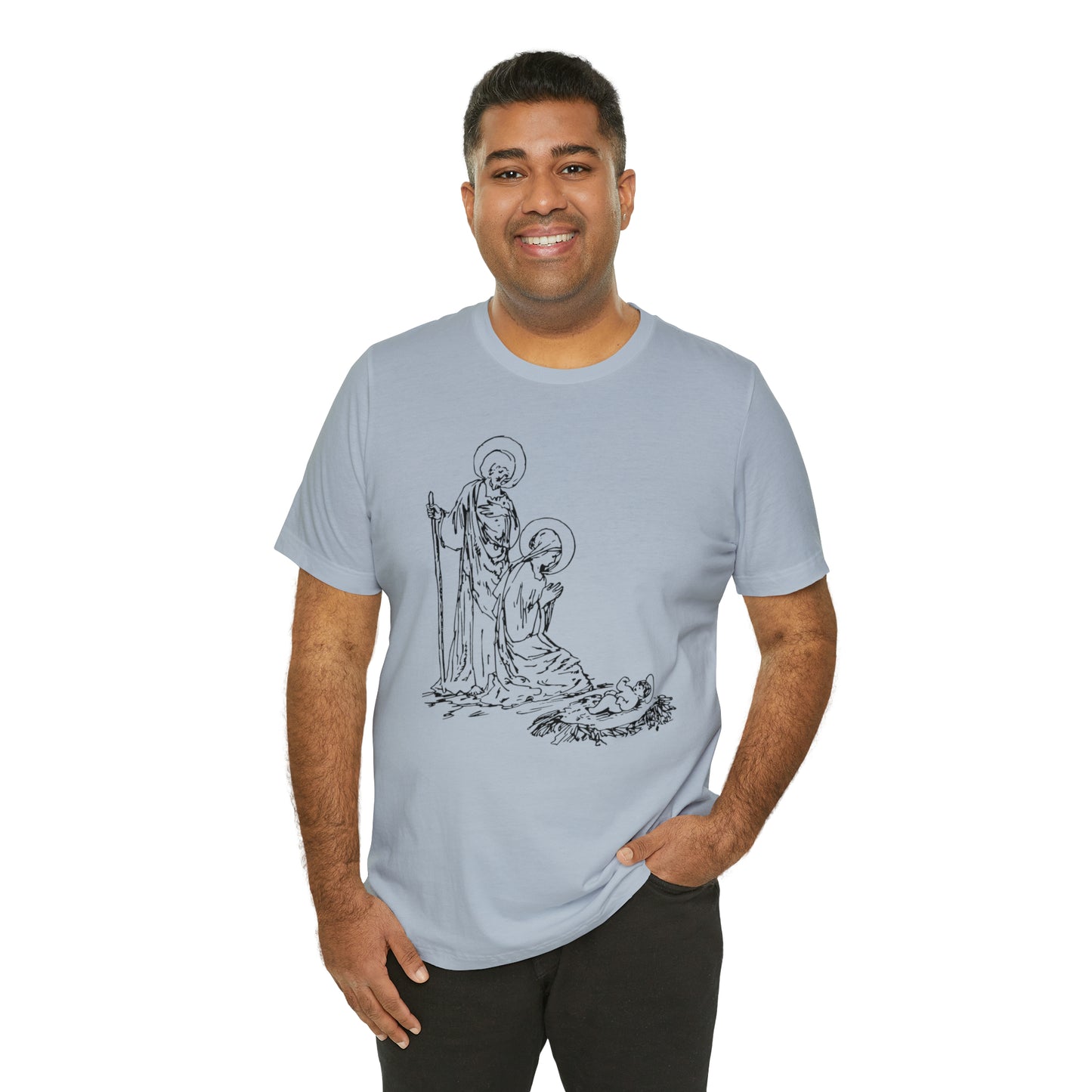 Baby Jesus, Mary, & Joseph Illustration Shirt