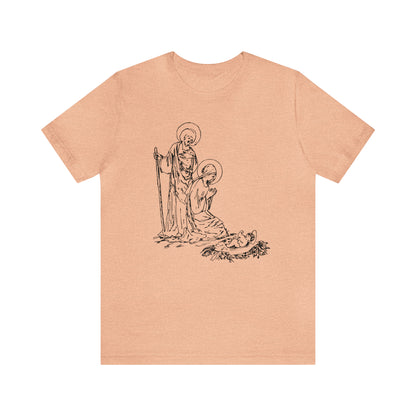 Baby Jesus, Mary, & Joseph Illustration Shirt