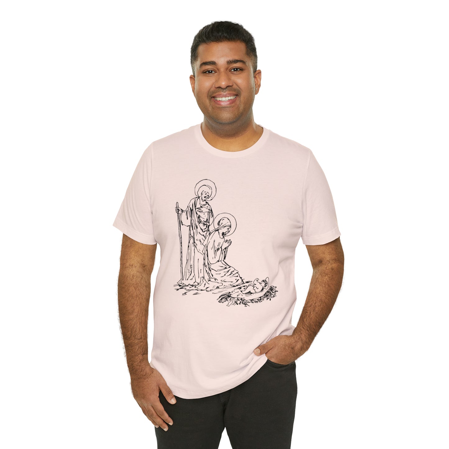 Baby Jesus, Mary, & Joseph Illustration Shirt