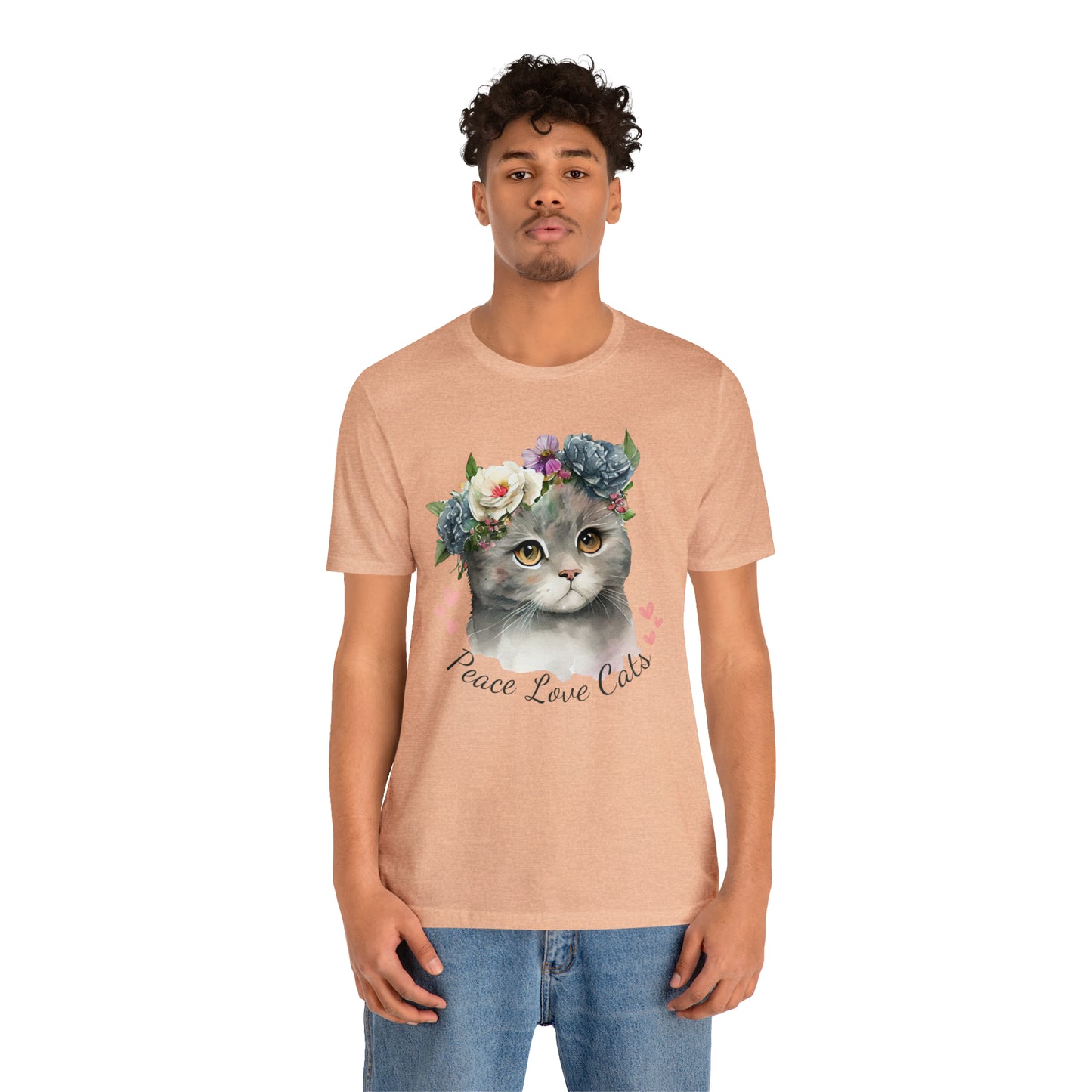 Peace Love Cats Flower Crown Shirt