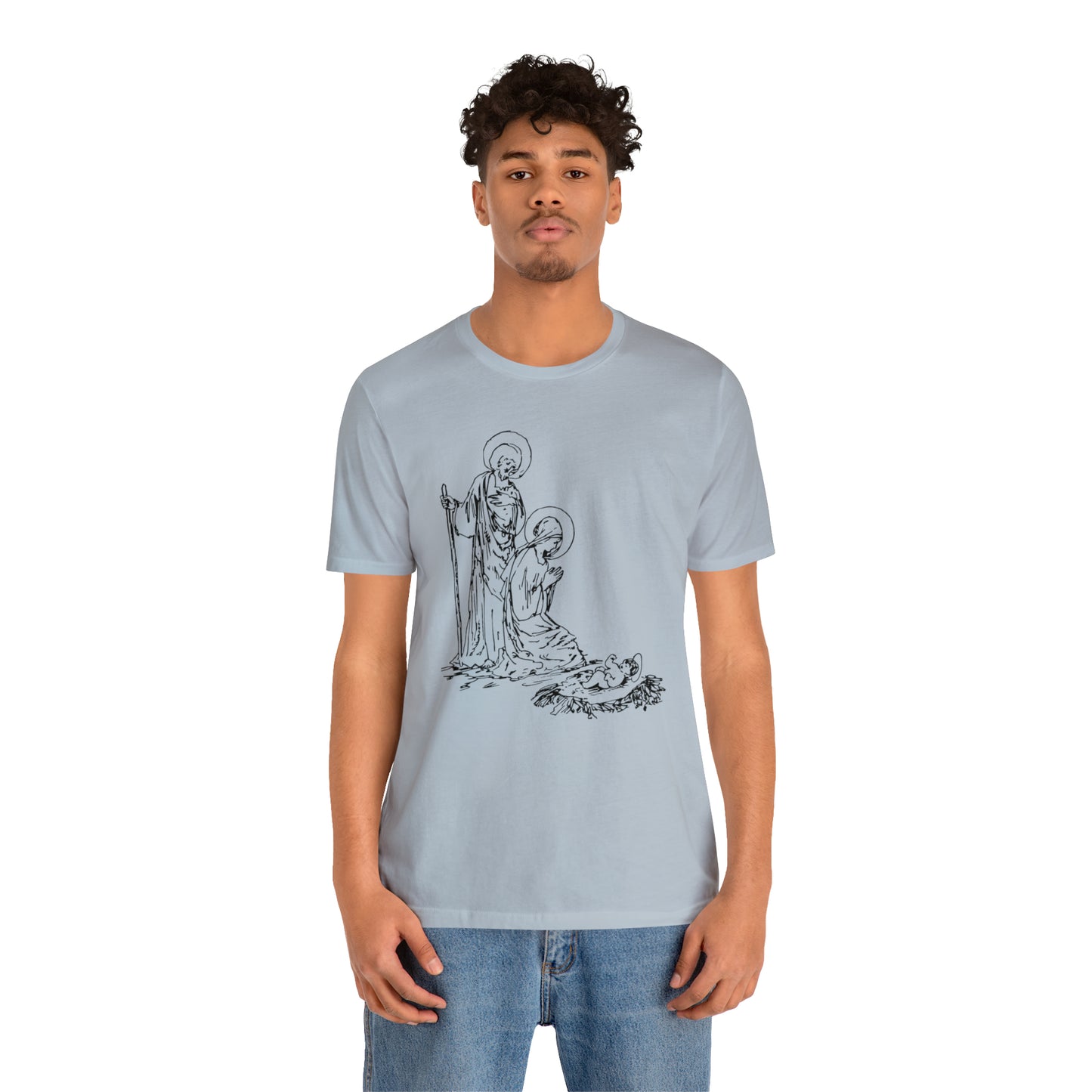 Baby Jesus, Mary, & Joseph Illustration Shirt