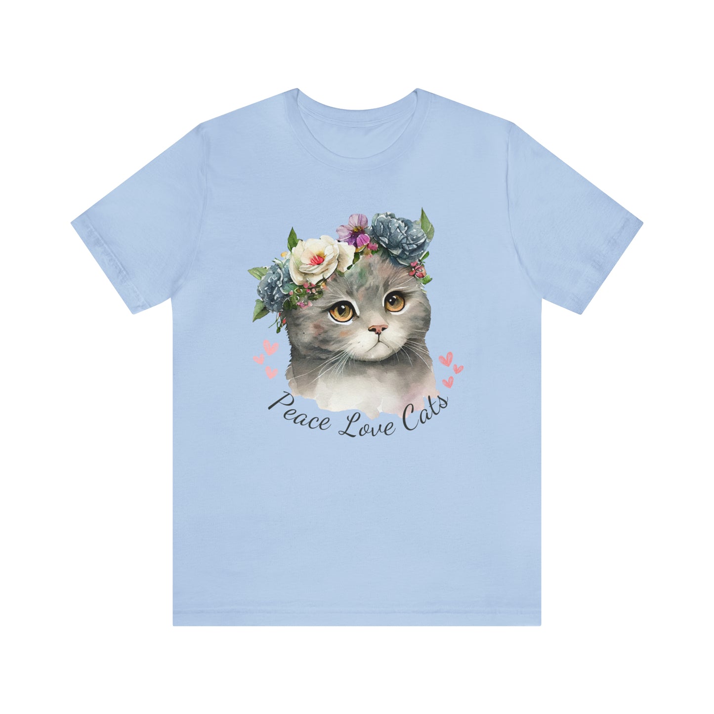 Peace Love Cats Flower Crown Shirt