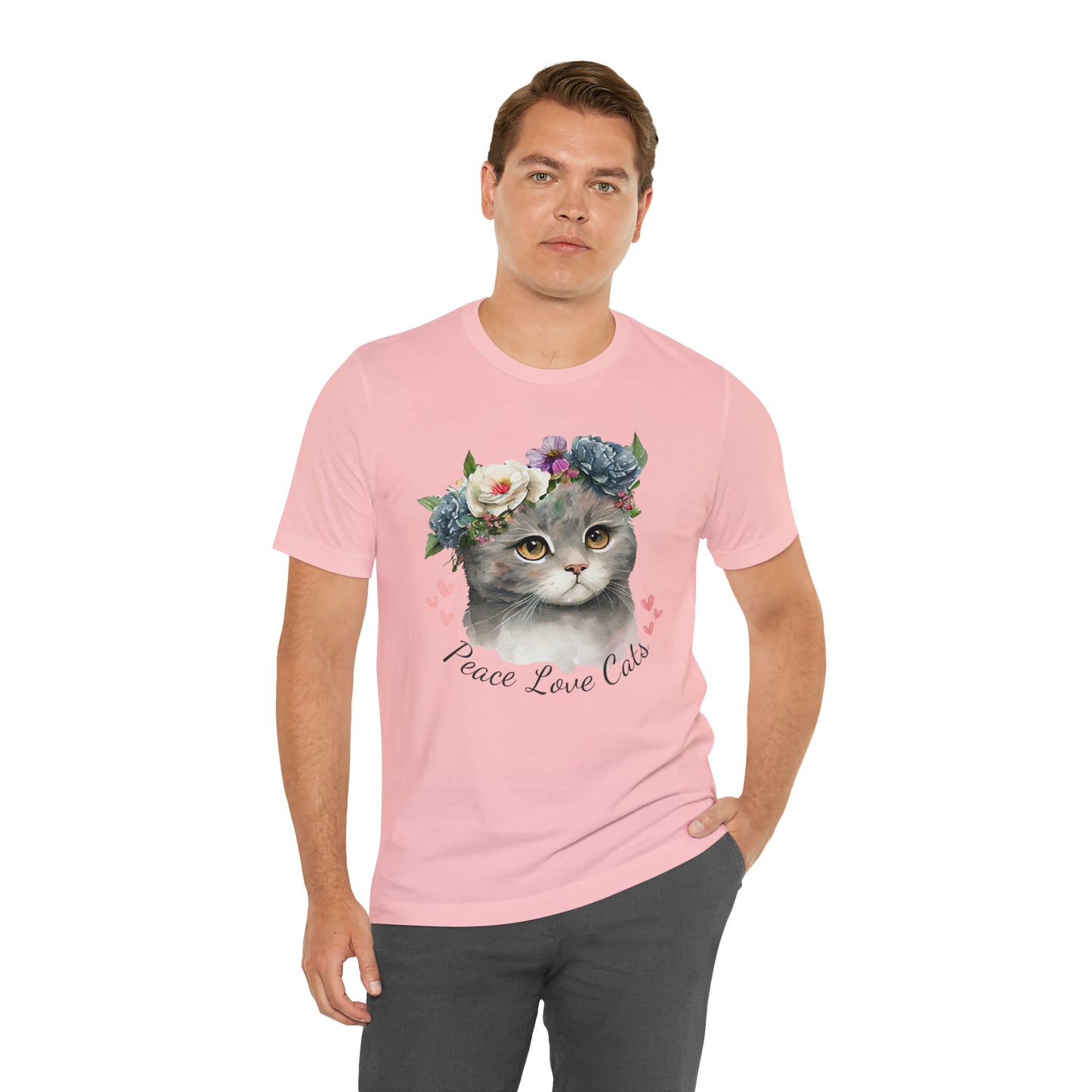 Peace Love Cats Flower Crown Shirt