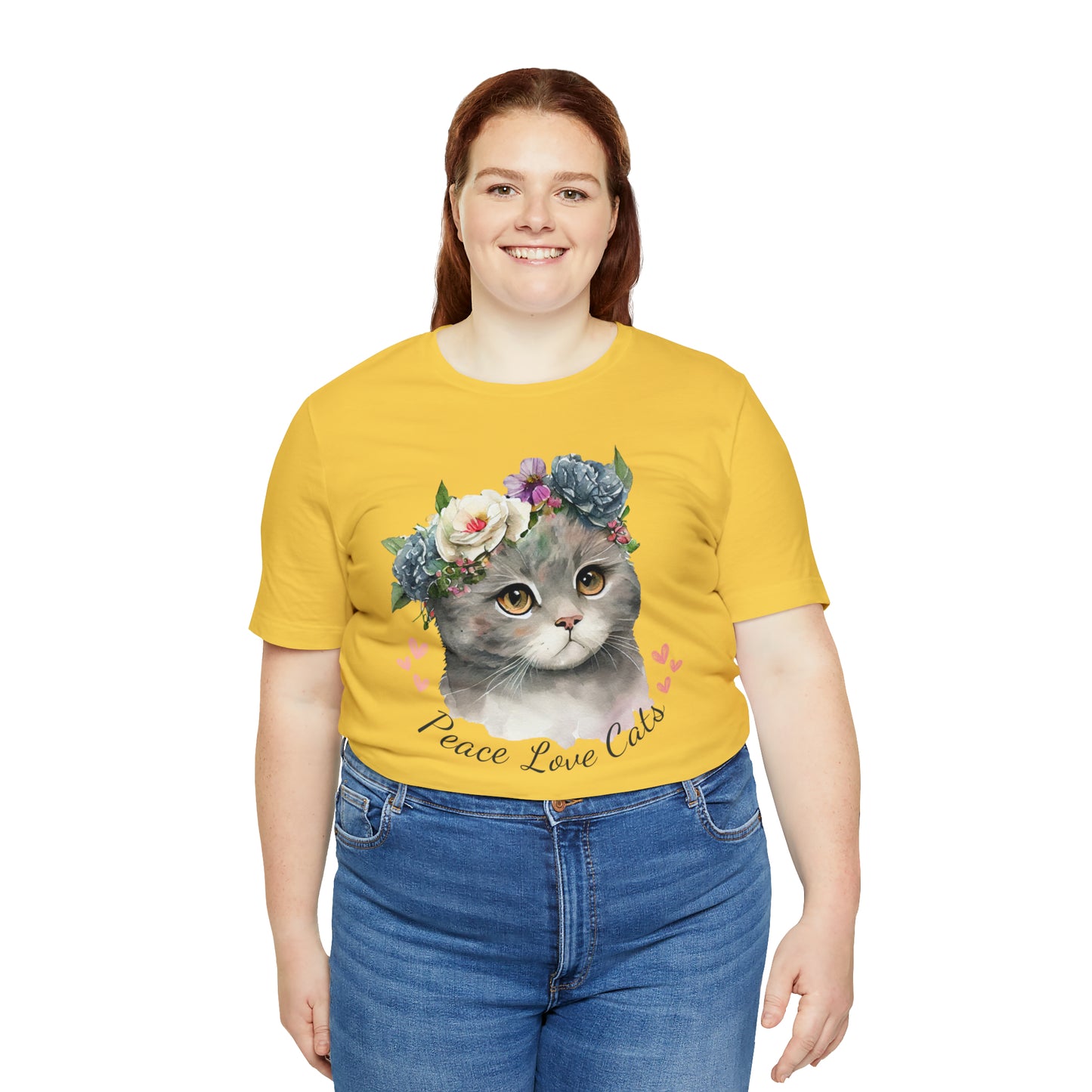 Peace Love Cats Flower Crown Shirt