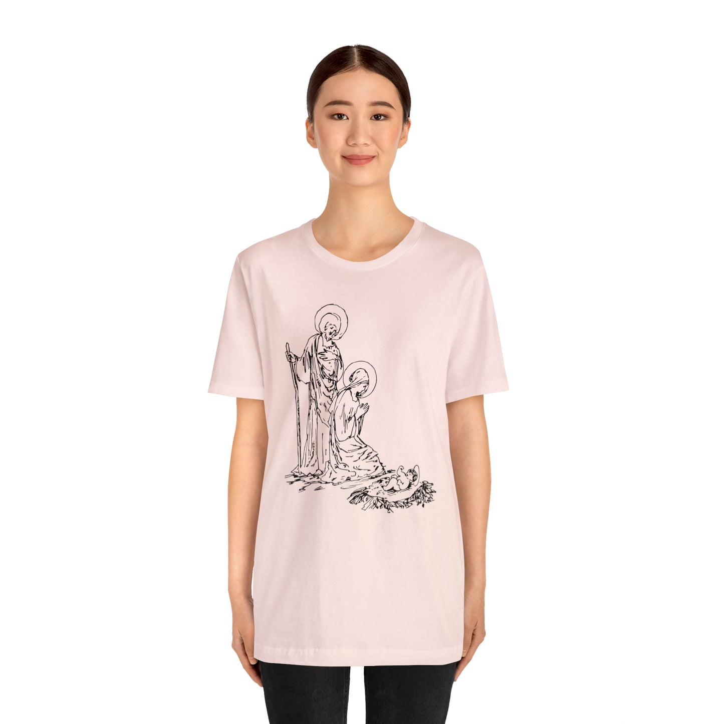 Baby Jesus, Mary, & Joseph Illustration Shirt