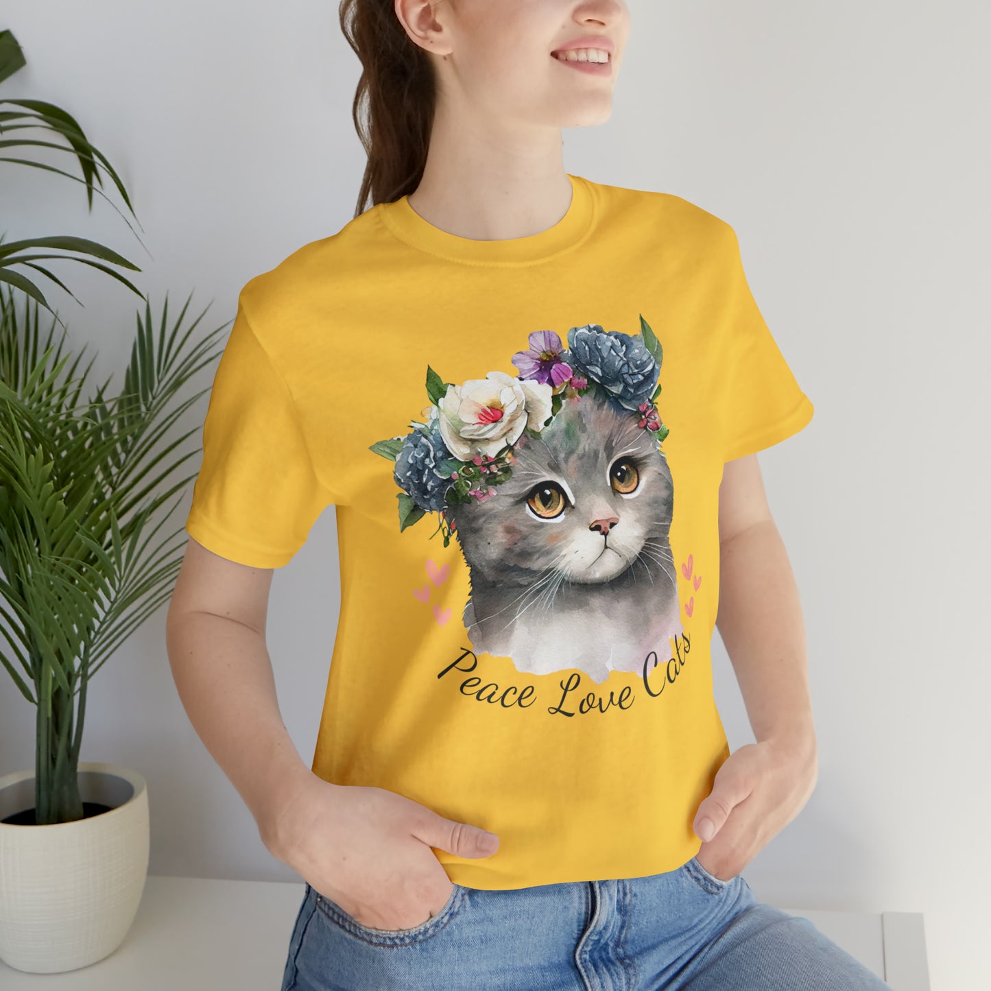 Peace Love Cats Flower Crown Shirt