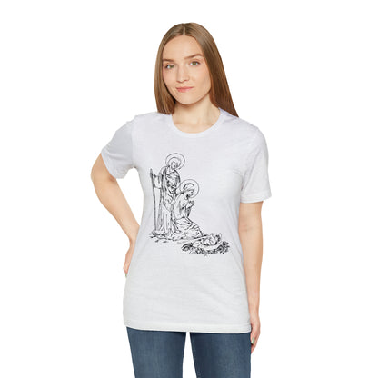 Baby Jesus, Mary, & Joseph Illustration Shirt