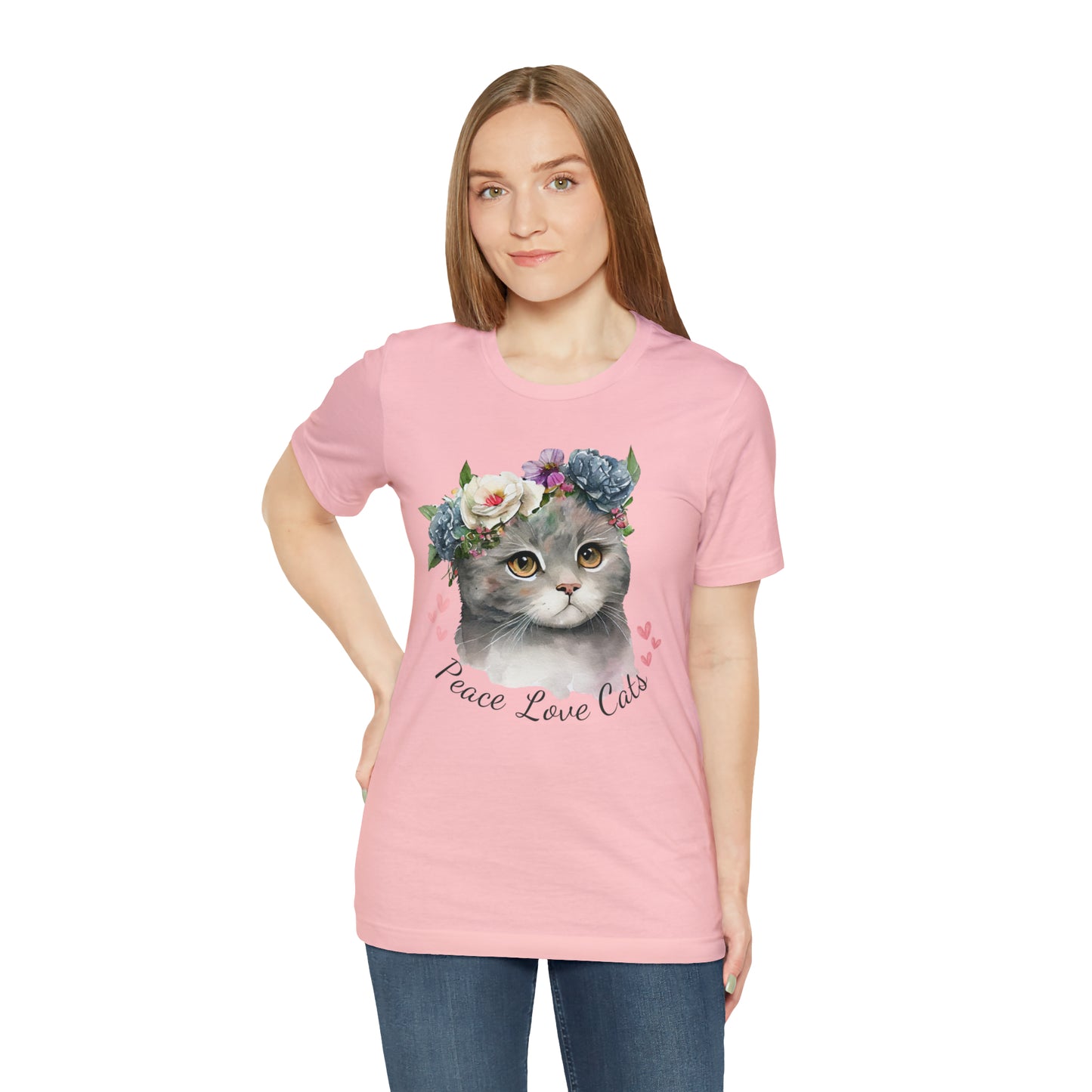 Peace Love Cats Flower Crown Shirt