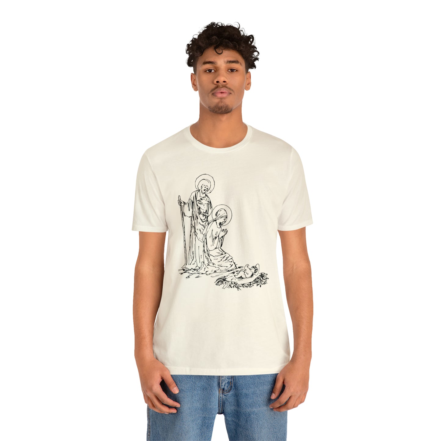 Baby Jesus, Mary, & Joseph Illustration Shirt