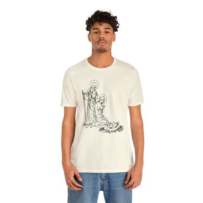 Baby Jesus, Mary, & Joseph Illustration Shirt