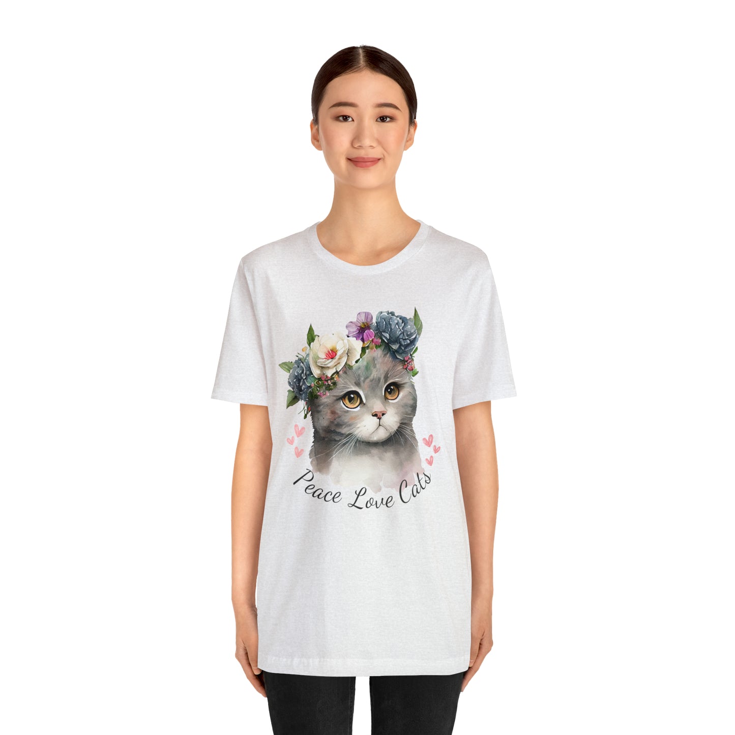 Peace Love Cats Flower Crown Shirt