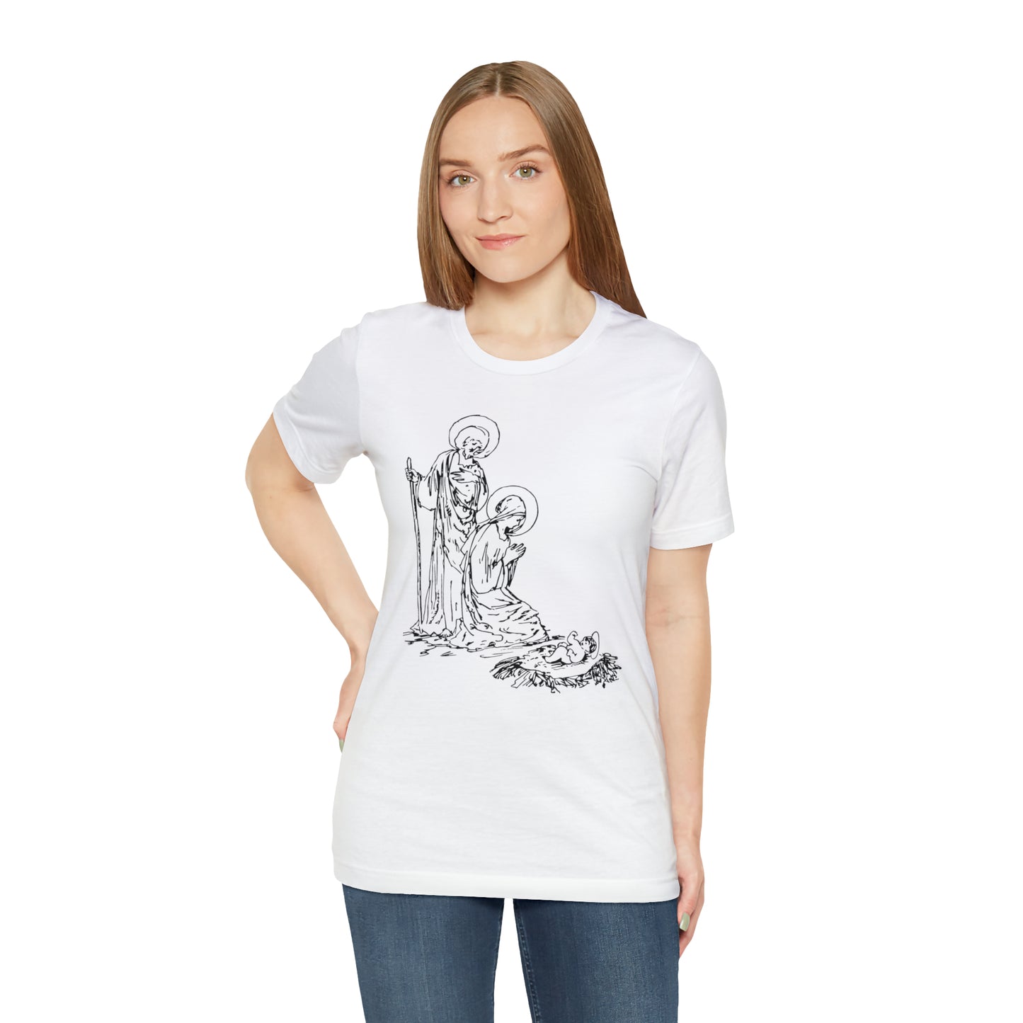 Baby Jesus, Mary, & Joseph Illustration Shirt