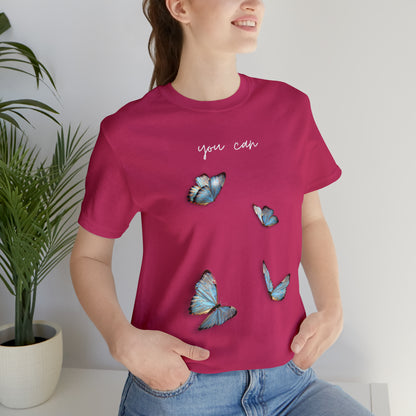 You Can Cursive Butterfly Shirt