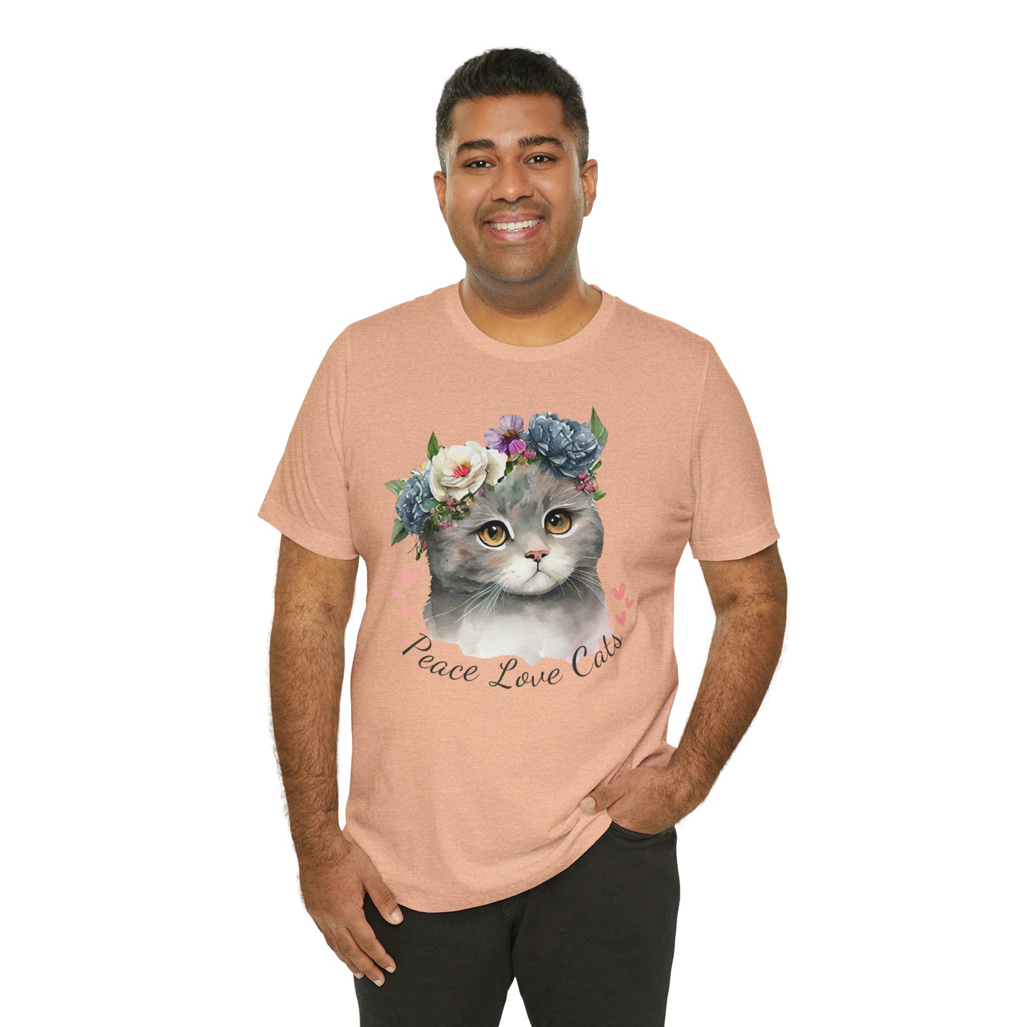 Peace Love Cats Flower Crown Shirt