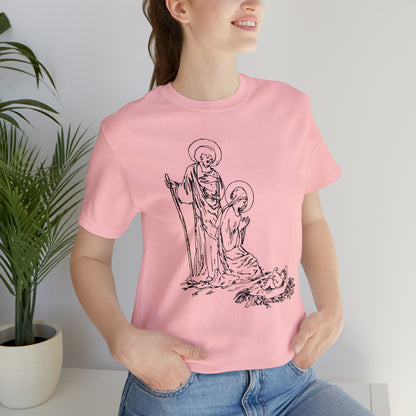 Baby Jesus, Mary, & Joseph Illustration Shirt