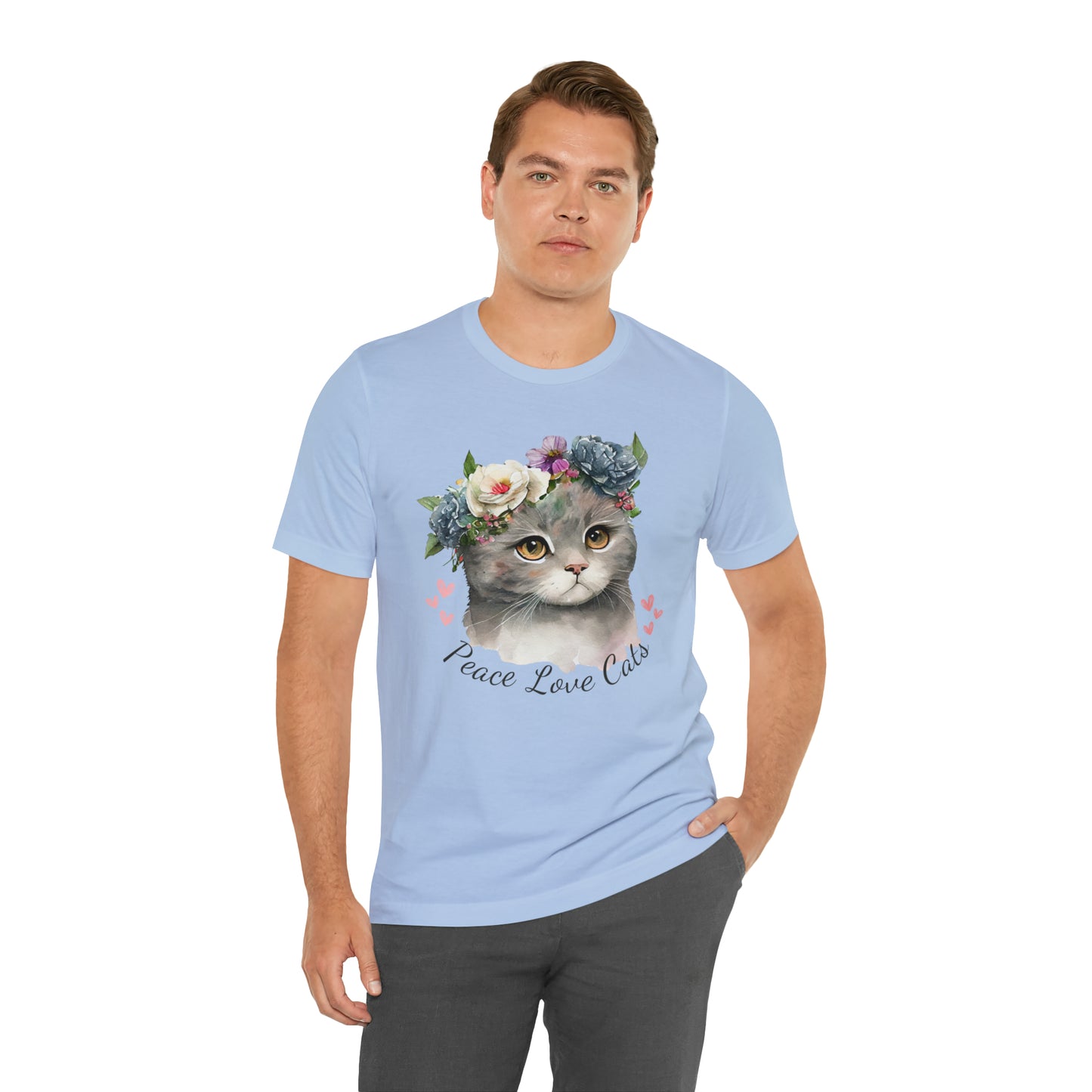 Peace Love Cats Flower Crown Shirt