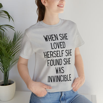 When She Loved Herself She Found She Was Invincible