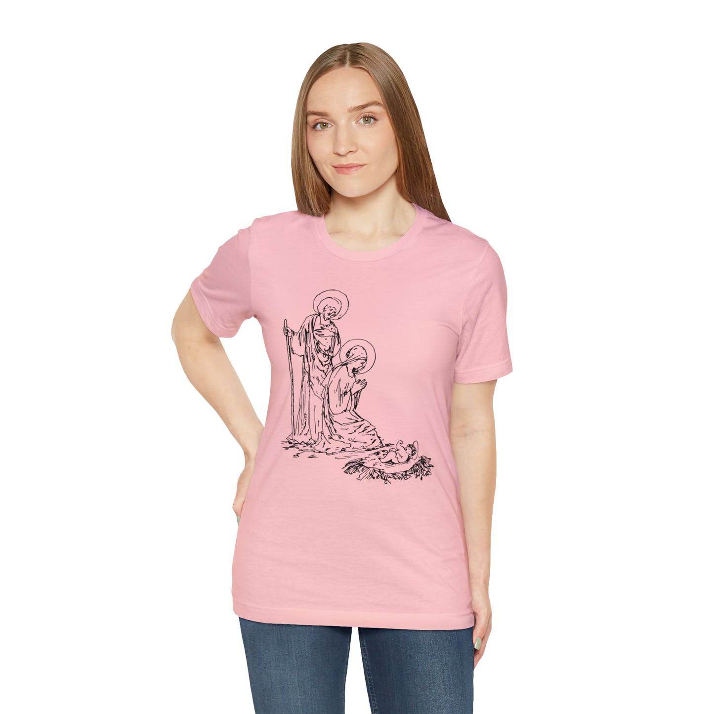 Baby Jesus, Mary, & Joseph Illustration Shirt