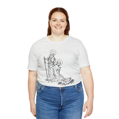 Baby Jesus, Mary, & Joseph Illustration Shirt