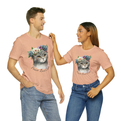 Peace Love Cats Flower Crown Shirt