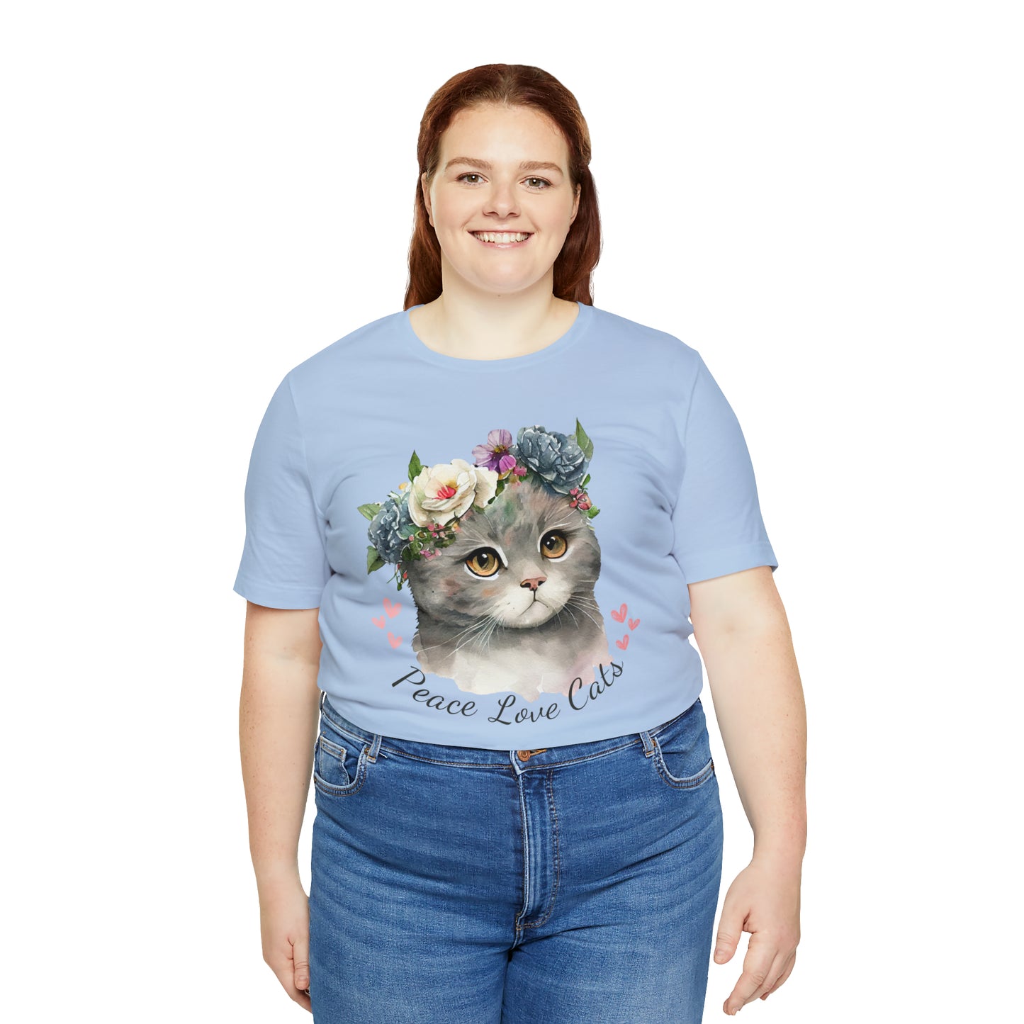 Peace Love Cats Flower Crown Shirt