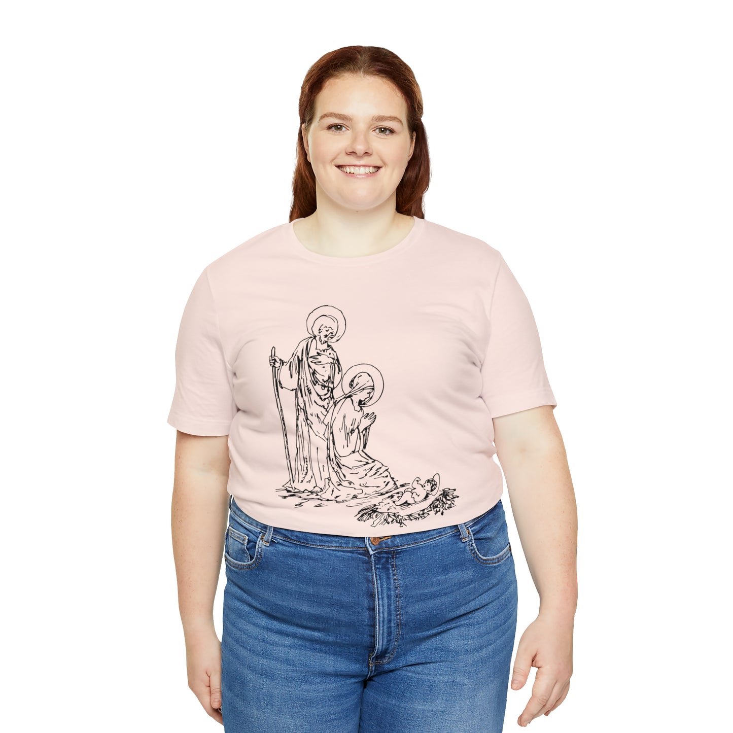 Baby Jesus, Mary, & Joseph Illustration Shirt