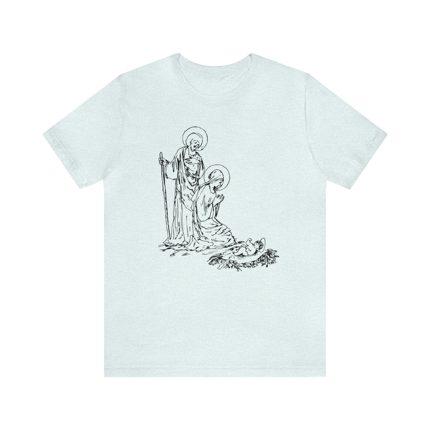 Baby Jesus, Mary, & Joseph Illustration Shirt